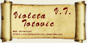 Violeta Totović vizit kartica